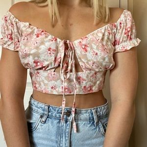 Floral off the shoulder top